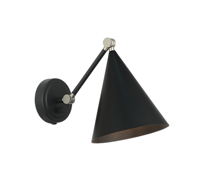 Matteo Lighting Pearson 10" Wall Sconce in Matte Black (S16511MB)