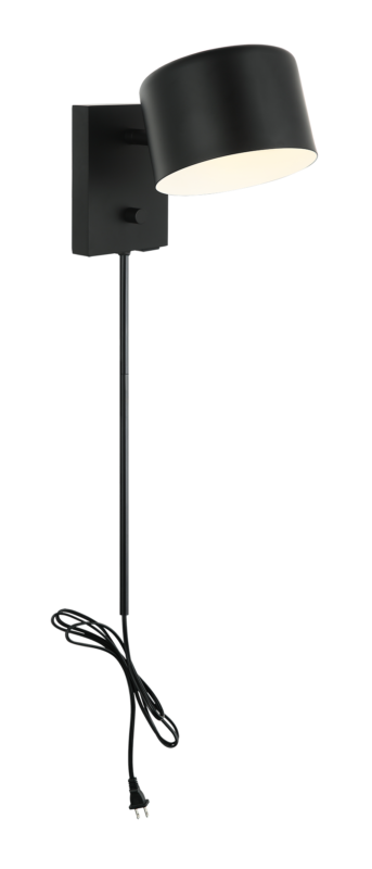Matteo Lighting Clinton 6" Wall Sconce in Black (S16601BK) – alternate view
