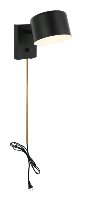 Matteo Lighting Clinton 6" Wall Sconce in Black (S16601BK) – alternate view