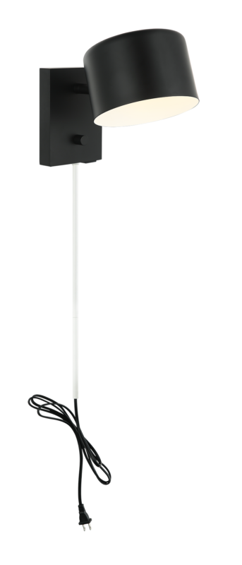 Matteo Lighting Clinton 6" Wall Sconce in Black (S16601BK) – alternate view