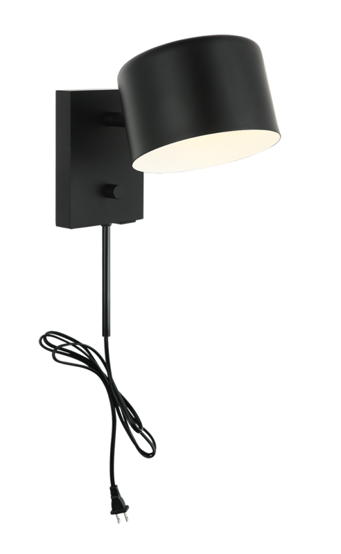 Matteo Lighting Clinton 6" Wall Sconce in Black (S16601BK) – alternate view