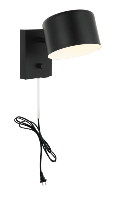 Matteo Lighting Clinton 6" Wall Sconce in Black (S16601BK) – alternate view