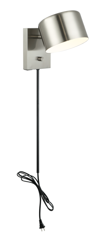 Matteo Lighting Clinton 6" Wall Sconce in Brushed Nickel (S16601BN) – alternate view