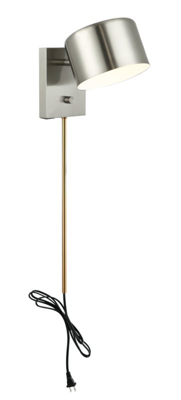 Matteo Lighting Clinton 6" Wall Sconce in Brushed Nickel (S16601BN) – alternate view