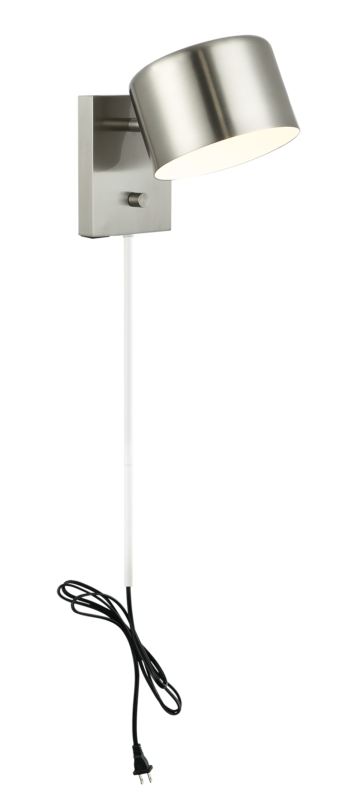 Matteo Lighting Clinton 6" Wall Sconce in Brushed Nickel (S16601BN) – alternate view