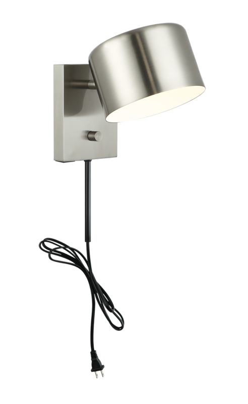 Matteo Lighting Clinton 6" Wall Sconce in Brushed Nickel (S16601BN) – alternate view