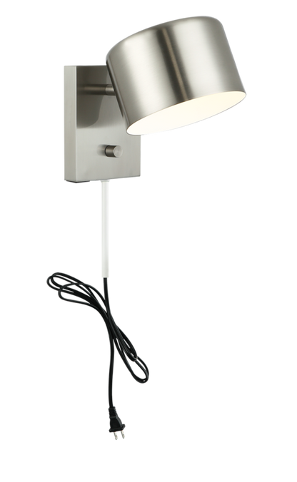 Matteo Lighting Clinton 6" Wall Sconce in Brushed Nickel (S16601BN) – alternate view