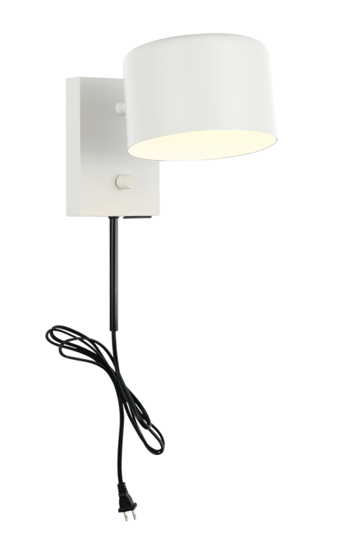 Matteo Lighting Clinton 6" Wall Sconce in White (S16601WH) – alternate view