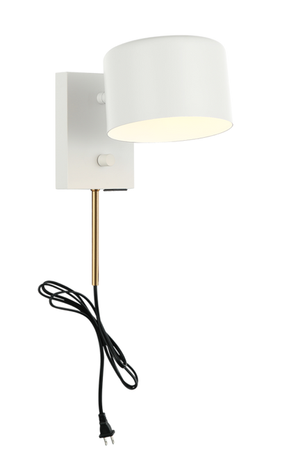 Matteo Lighting Clinton 6" Wall Sconce in White (S16601WH) – alternate view