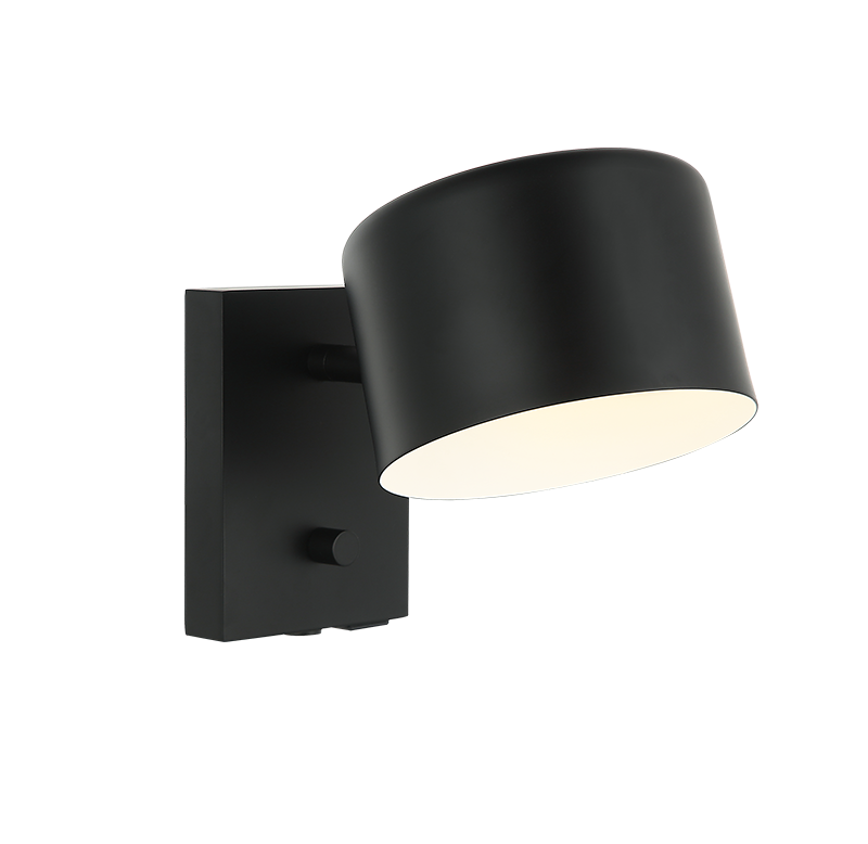 Matteo Lighting Clinton 6" Wall Sconce in Black (S16601BK)