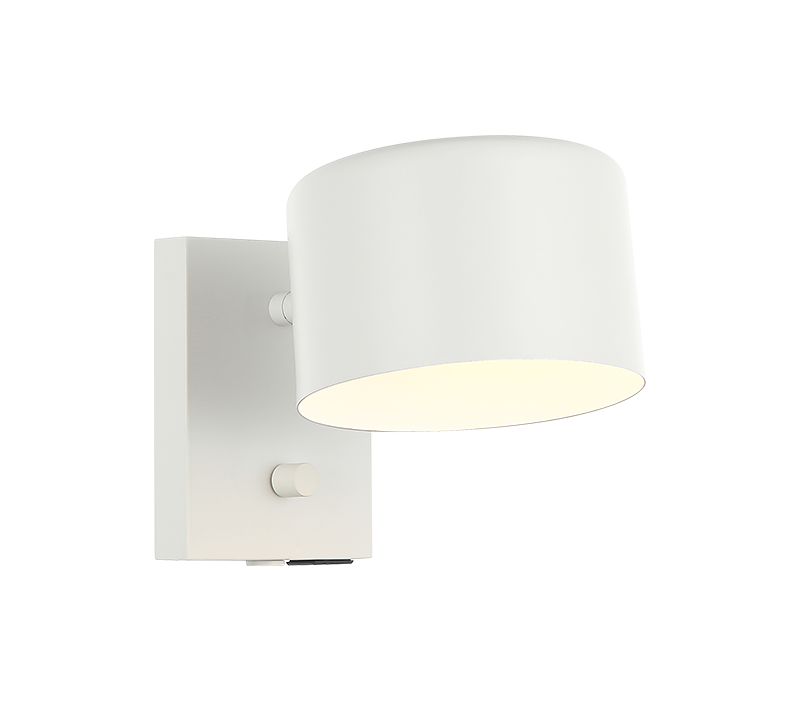 Matteo Lighting Clinton 6" Wall Sconce in White (S16601WH)
