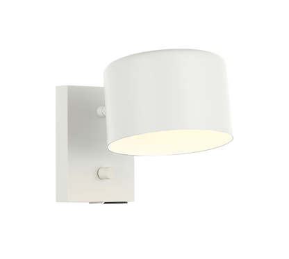Matteo Lighting Clinton 6" Wall Sconce in White (S16601WH)