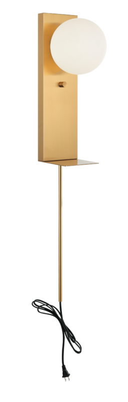 Matteo Lighting Stanley 16" Wall Sconce with USB in Aged Gold Brass (S17801AG) – alternate view