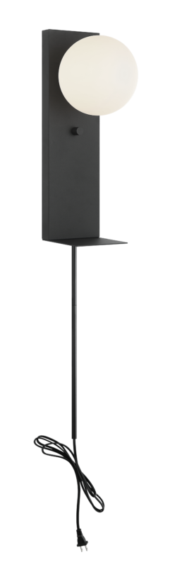Matteo Lighting Stanley 16" Wall Sconce with USB in Matte Black (S17801MB) – alternate view