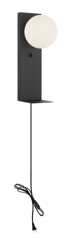 Matteo Lighting Stanley 16" Wall Sconce with USB in Matte Black (S17801MB) – alternate view