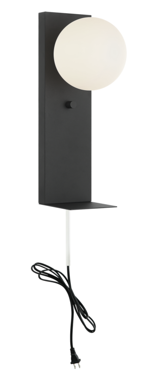 Matteo Lighting Stanley 16" Wall Sconce with USB in Matte Black (S17801MB) – alternate view