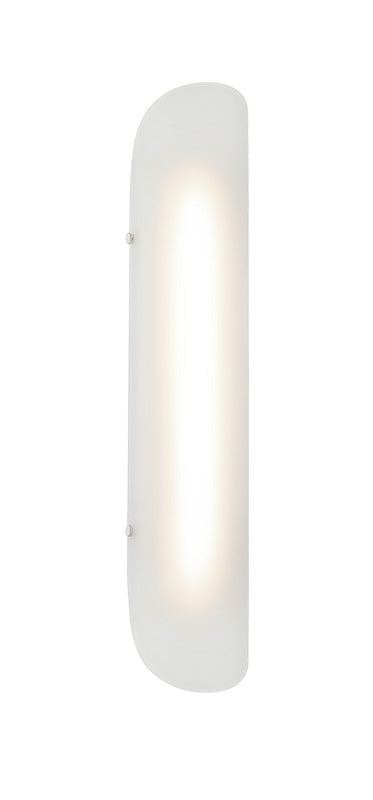 Matteo Lighting Saber 24" LED Bath Vanity Light in Matte White + White Frosted Glass (S19124MWFR)