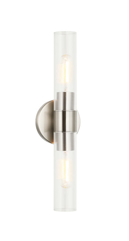 Matteo Lighting Madison 19" 2-Light Wall Sconce in Brushed Nickel (S19812BN)