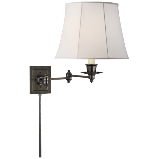 Visual Comfort Signature Triple Swing Arm Wall Lamp Polished Nickel