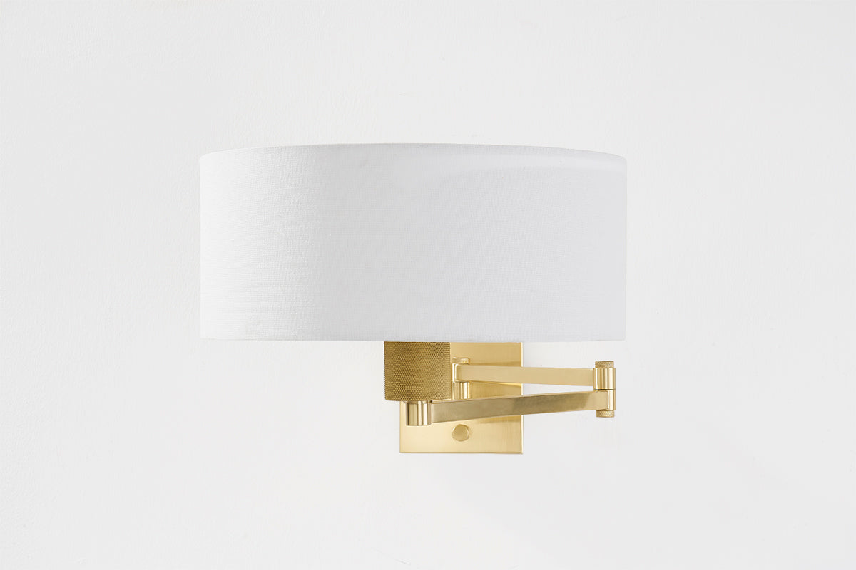 Hudson Valley Sammy Wall Sconce Aged Brass detail view 3