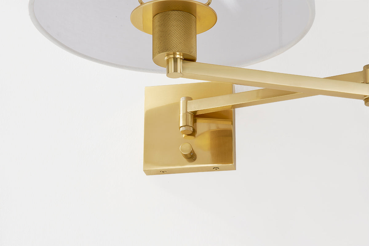Hudson Valley Sammy Wall Sconce Aged Brass detail view 4