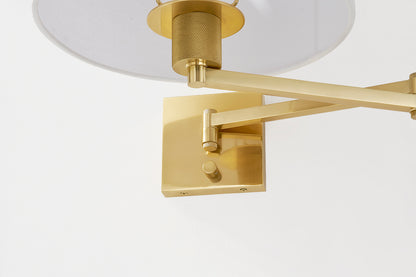 Hudson Valley Sammy Wall Sconce Aged Brass detail view 4