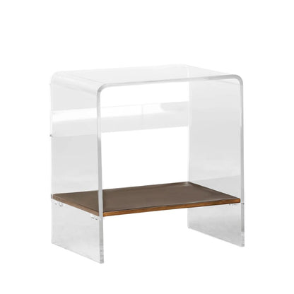 Gabby Sloan Side Table Clear, Antique Brass