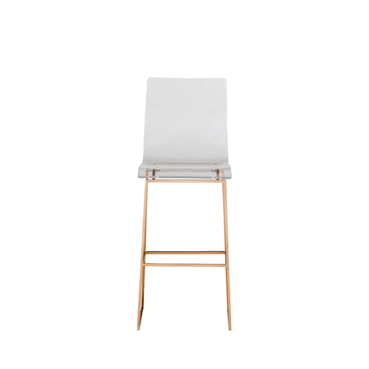 King Clear Acrylic Gold Bar Stool