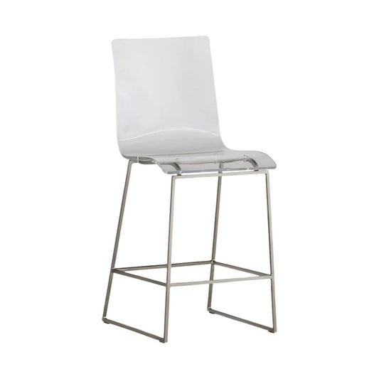 Gabby King Counter Stool, Clear, Antique Silver, 40"H (SCH-151620 8021V8J) Clear, Antique Silver