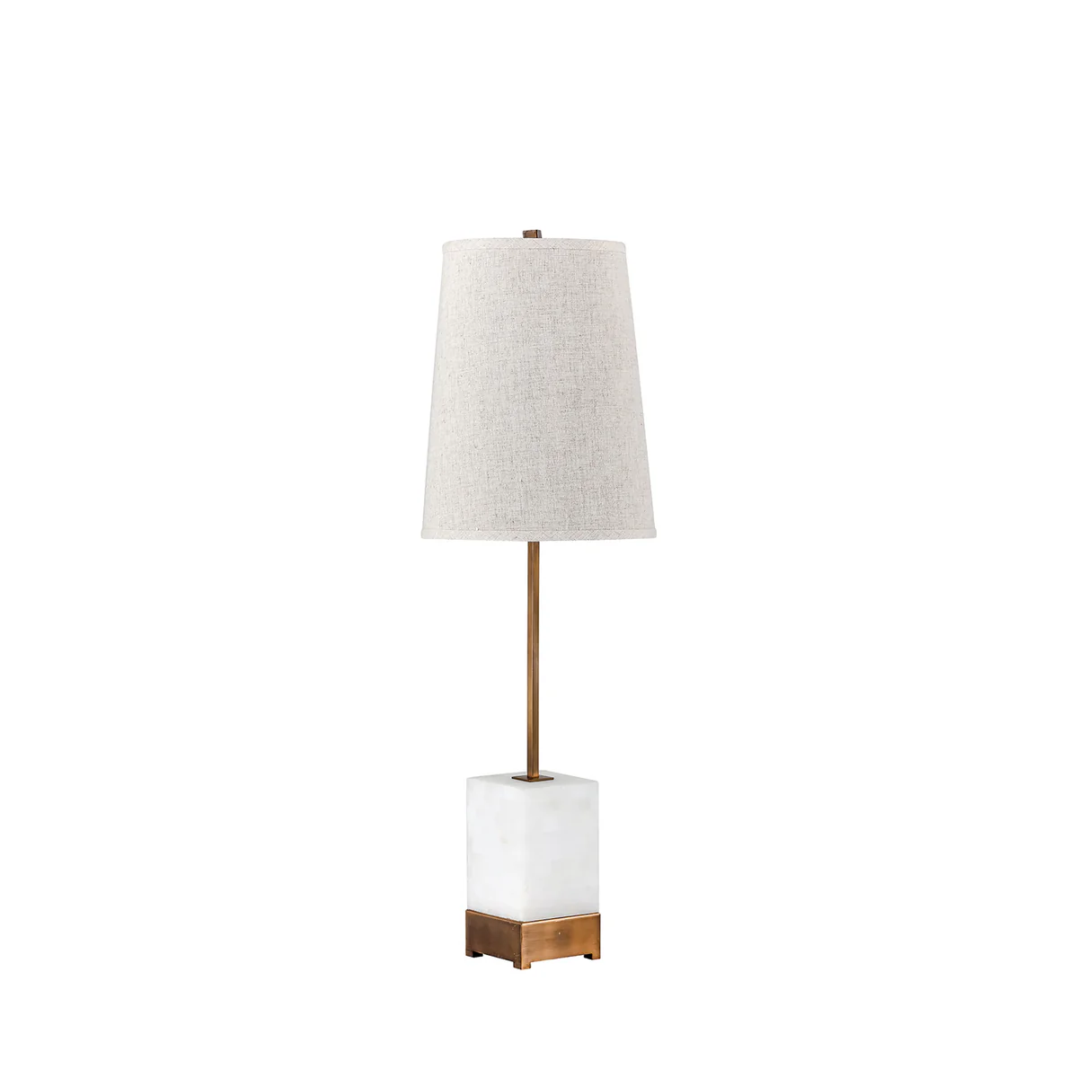 Gabby Geneva Console Lamp White, Antique Brass