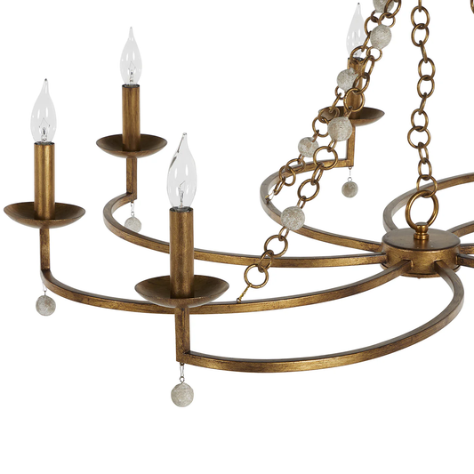Carrie 8 Light Curved Chandelier