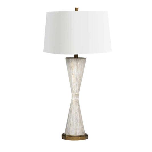 Gabby Roman Table Lamp Distressed White, Antique Gold