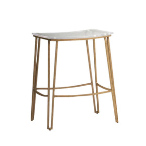 Gabby Pierce Counter Stool Clear, Antique Gold