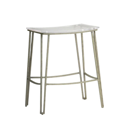 Gabby Pierce Counter Stool Clear, Antique Silver