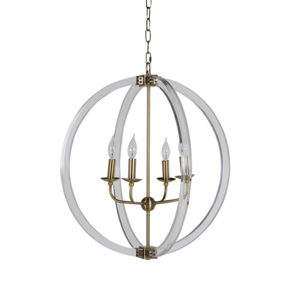 Gabby Grayson Chandelier Antique Brass, Clear