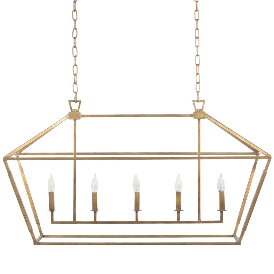 Gabby Adler Linear Chandelier Vintage Gold