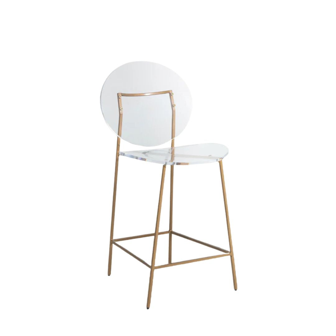 Gabby Sandy Counter Stool Clear, Antique Gold