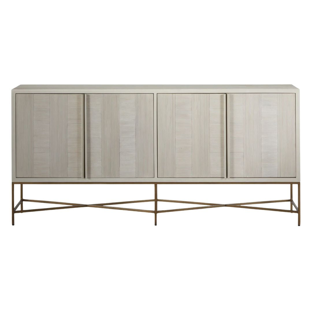 Gabby Carol Sideboard White, Brass