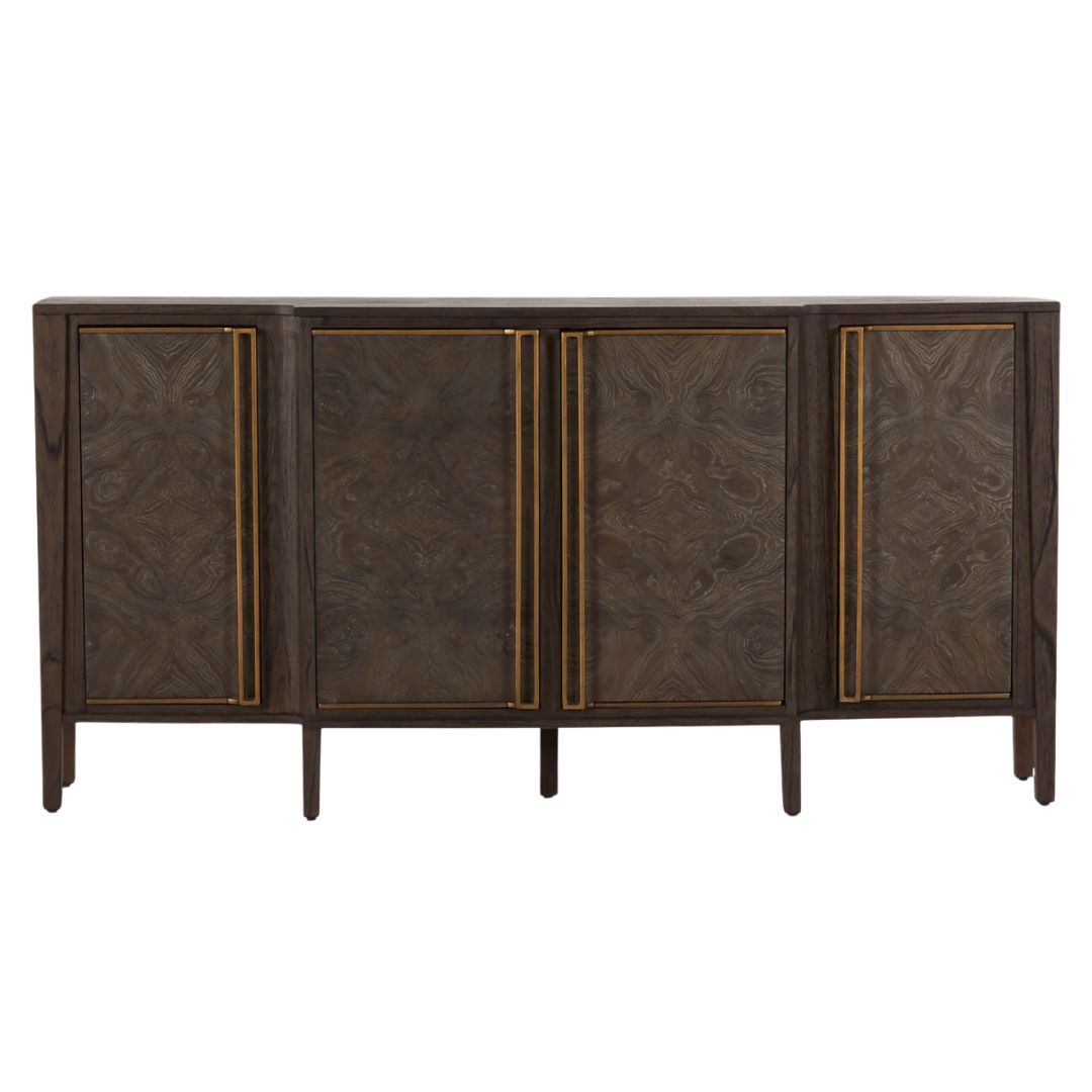Gabby Fitzgerald Sideboard Dark Gray, Brass