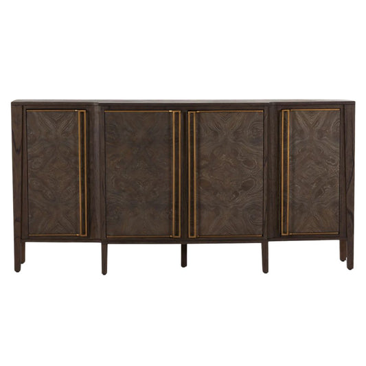 Gabby Fitzgerald Sideboard Dark Gray, Brass