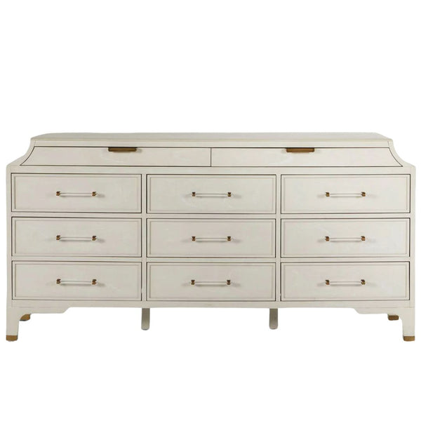 Gabby Alexandra Dresser Cerused White, Light Gray Painted, Stain Br