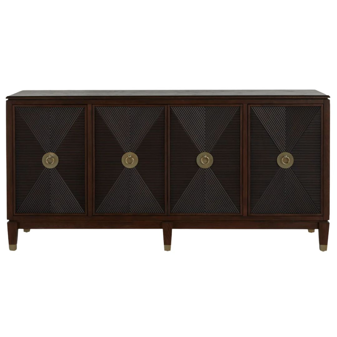 Gabby Saffron Console Cabinet Tuscan Brown, Black