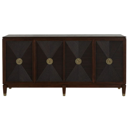 Gabby Saffron Console Cabinet Tuscan Brown, Black