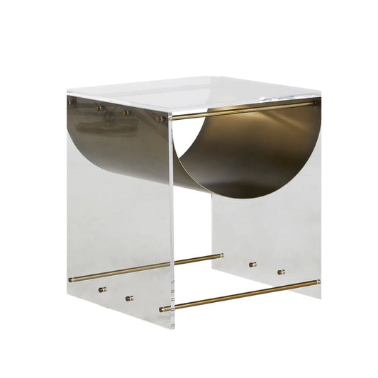 Gabby Skylar Side Table Mountain Brass