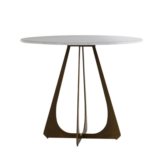 Gabby Drayton Bistro Table Brushed Copper, White