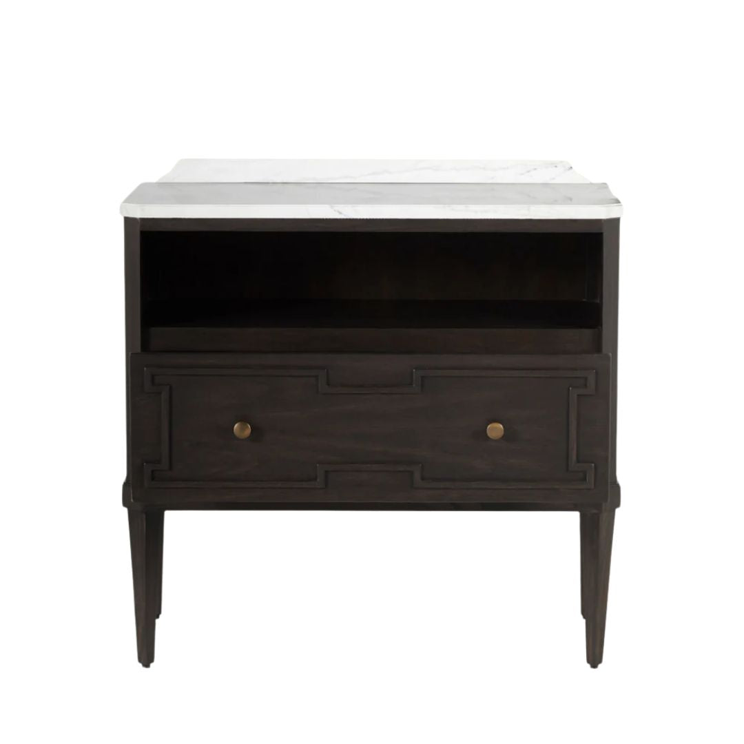 Gabby Glenwood Nightstand Black, White