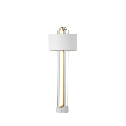 Gabby Krista Floor Lamp White, Vintage Gold