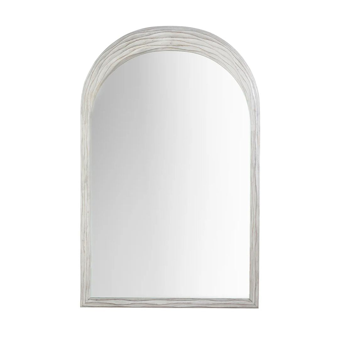 Gabby Swell Mirror Cerused White