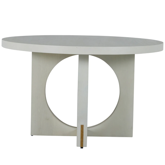 Sheila Modern White and Gold Dining Table
