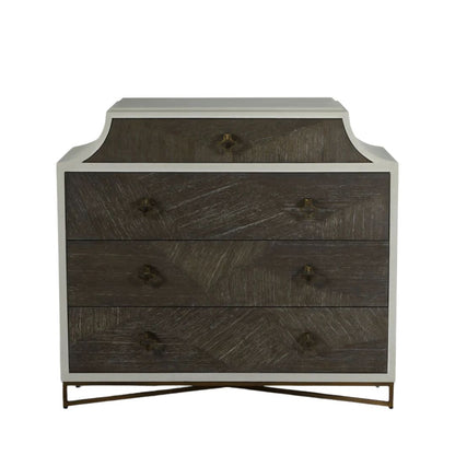 Gabby Kirsten Chest Cerused Dark Gray, Cerused White, Stained B